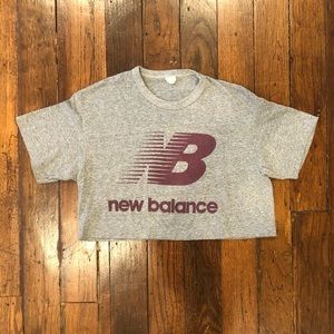 Vintage Cropped New Balance Tee